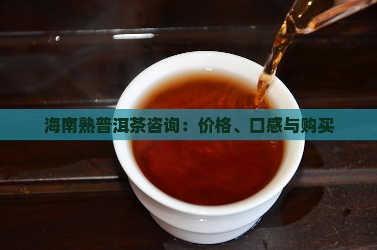 海南熟普洱茶咨询：价格、口感与购买