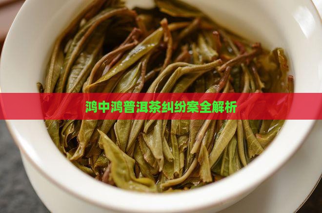 鸿中鸿普洱茶纠纷案全解析