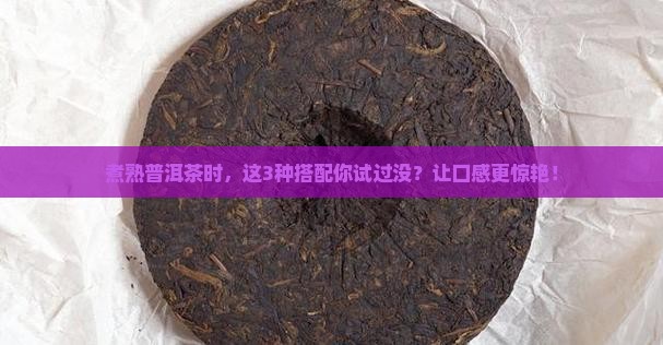 熟普洱茶适合煮什么