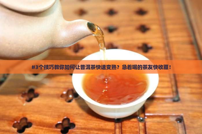 普洱茶怎么才能熟得快呢