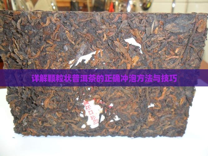 详解颗粒状普洱茶的正确冲泡方法与技巧