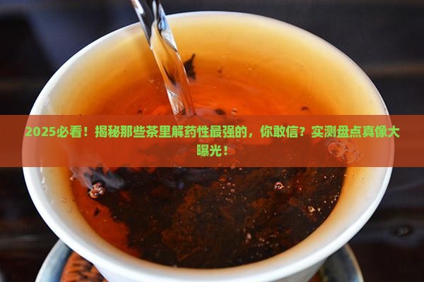 什么茶解药性最强