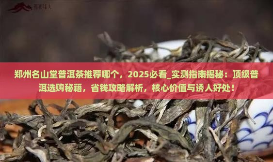 郑州名山堂普洱茶推荐哪个