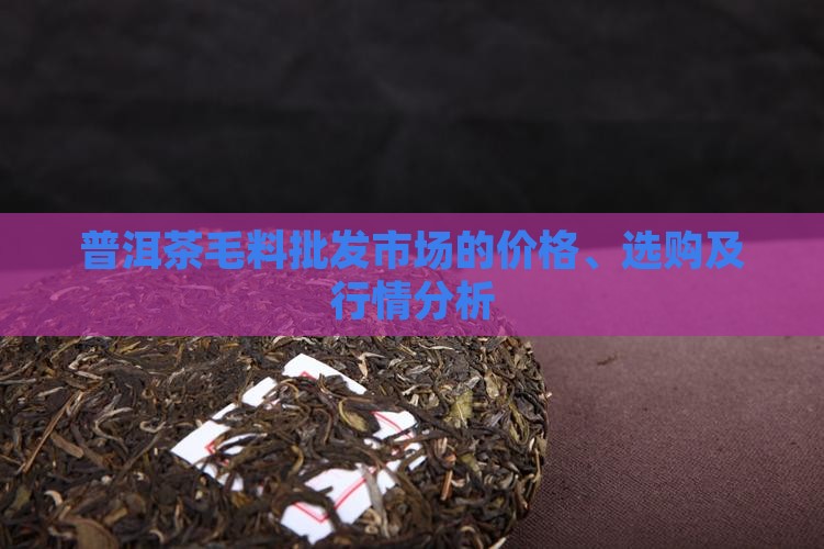 普洱茶毛料批发市场的价格、选购及行情分析