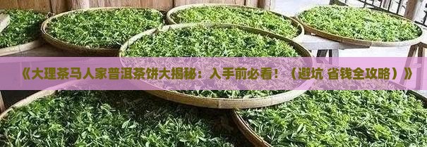 大理茶马人家普洱茶饼