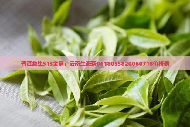 普洱龙生513金毫：云南生态茶0618055820060718价格表