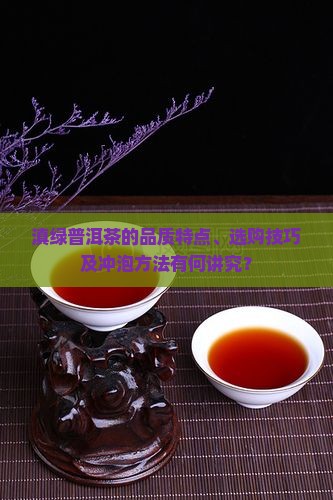 滇绿普洱茶的品质特点、选购技巧及冲泡方法有何讲究？