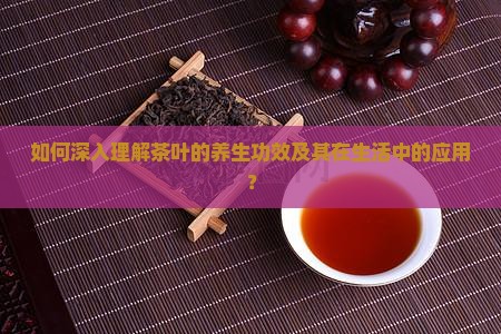 如何深入理解茶叶的养生功效及其在生活中的应用？