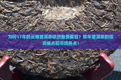 为何17年的云南普洱茶依然备受瞩目？陈年普洱茶的投资痛点和市场热点！
