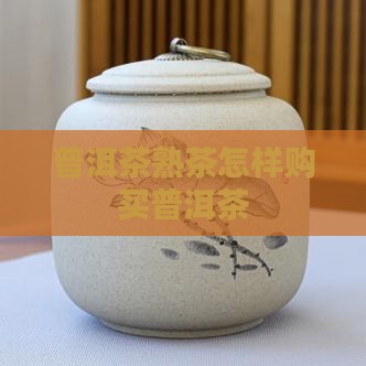 普洱茶熟茶怎样购买普洱茶