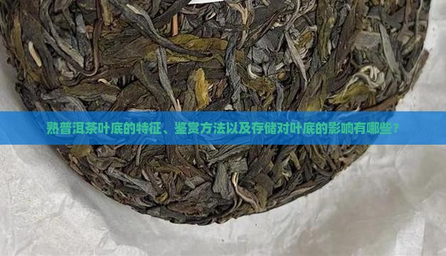 熟普洱茶叶底的特征、鉴赏方法以及存储对叶底的影响有哪些？