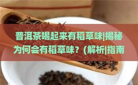 普洱茶喝起来有稻草味