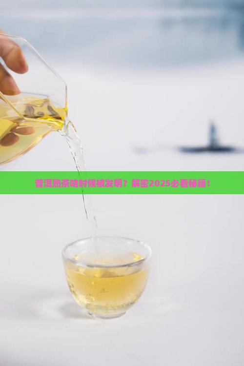 普洱茶熟茶什么时候发明