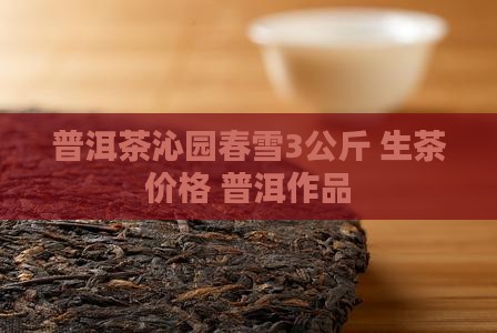 普洱茶沁园春雪3公斤