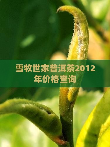 雪牧世家普洱茶2012年价格查询