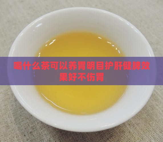 喝什么茶可以养胃明目护肝健脾效果好不伤胃