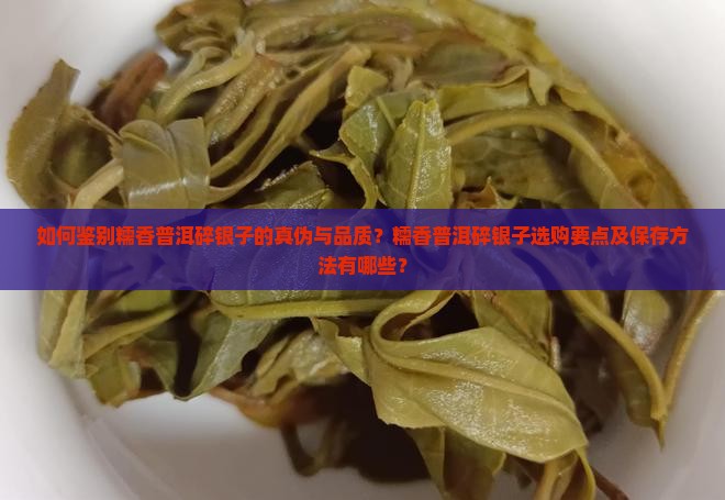如何鉴别糯香普洱碎银子的真伪与品质？糯香普洱碎银子选购要点及保存方法有哪些？