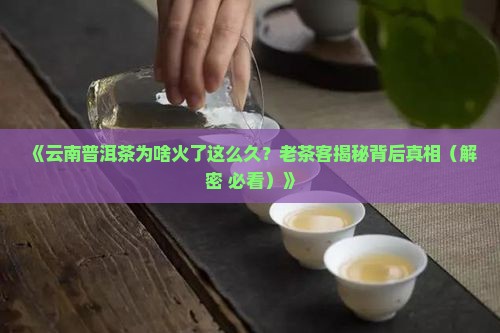 云南普洱茶为什么火了那么久 云南普洱茶为什么火了那么久