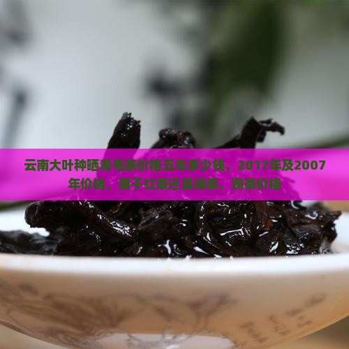 云南大叶种晒青毛茶价格五年