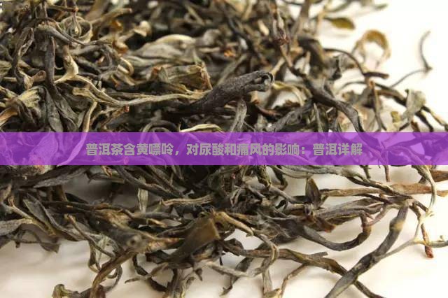 普洱茶含黄嘌呤吗