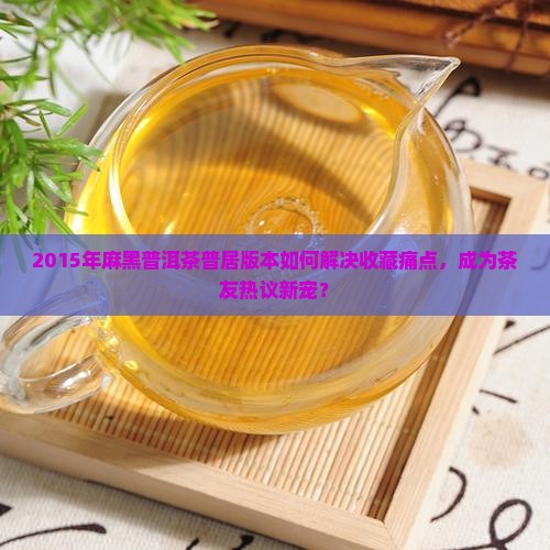 2015年麻黑普洱茶普居版本如何解决收藏痛点，成为茶友热议新宠？