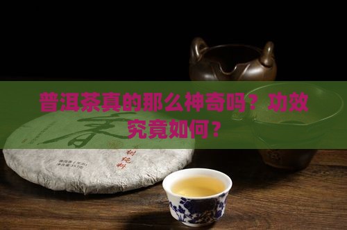 普洱茶真的那么神奇吗