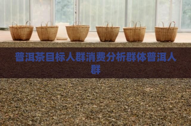 普洱茶的推介会的目标人群