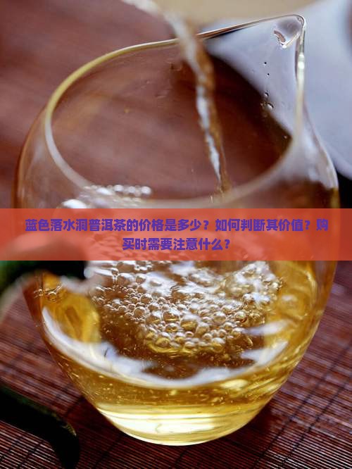 蓝色落水洞普洱茶的价格是多少？如何判断其价值？购买时需要注意什么？