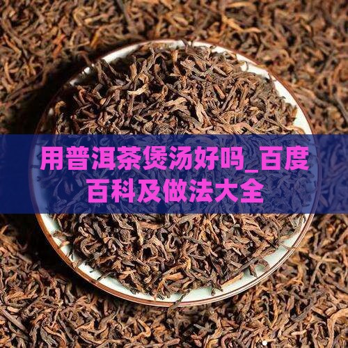 用普洱茶煲汤好吗_百度百科及做法大全