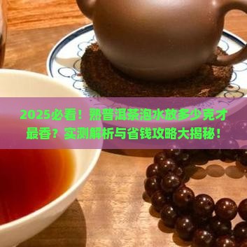熟普洱茶泡水放多少克合适
