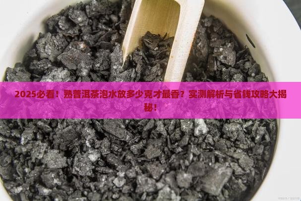 熟普洱茶泡水放多少克合适