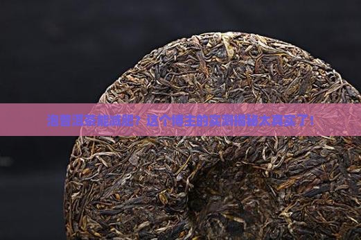 泡普洱茶怎么减肥推荐博主