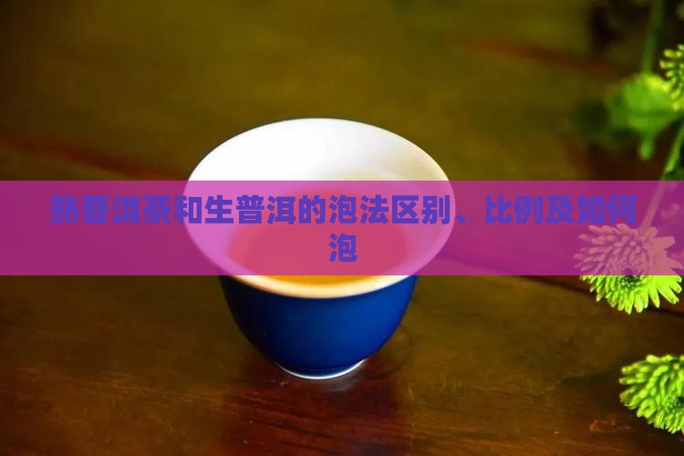 熟普洱茶和生普洱的泡法