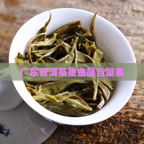 广东普洱茶重金属含量表