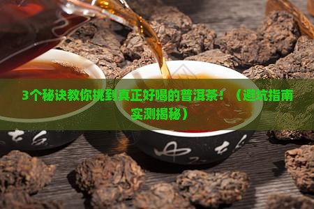上好的普洱茶有什么特点