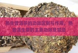 熟生普洱茶的功效