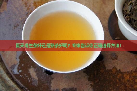 夏天喝生茶好还是熟茶好呢
