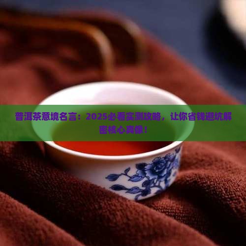普洱茶意境名言