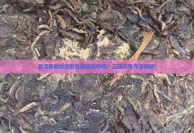 普洱茶能放密封包装袋保存吗