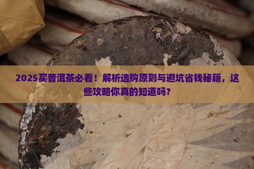 买普洱茶的原则是哪些