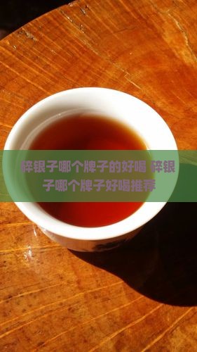 碎银子哪个牌子的好喝