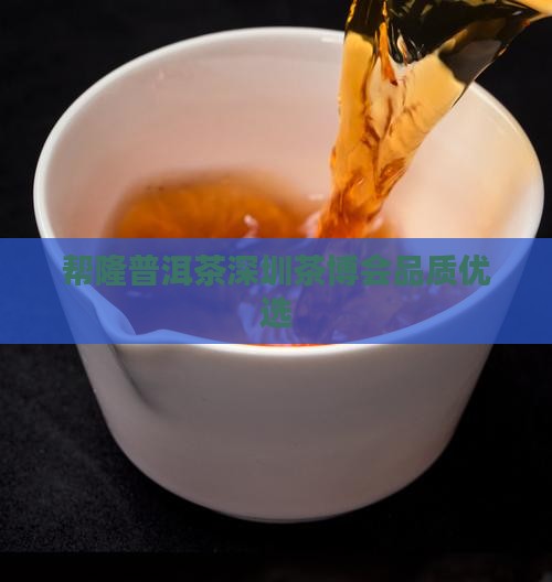 帮隆普洱茶深圳茶博会