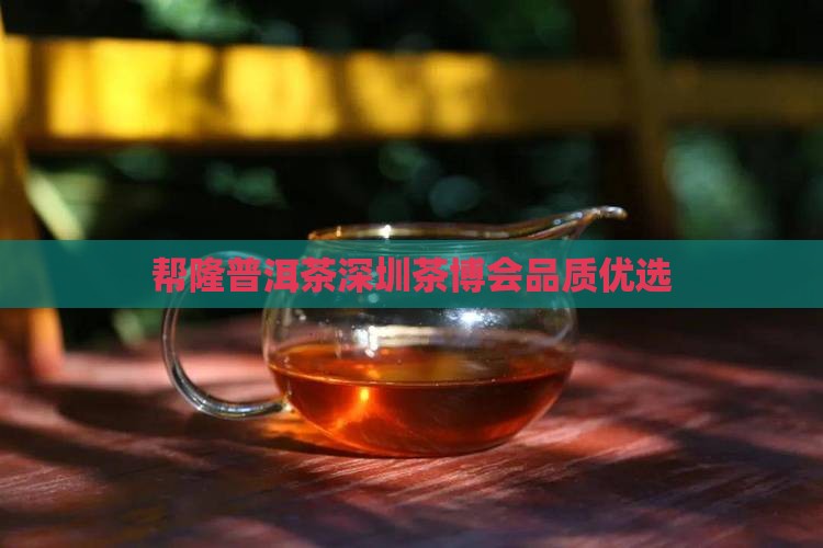 帮隆普洱茶深圳茶博会