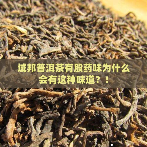 域邦普洱茶有股药味