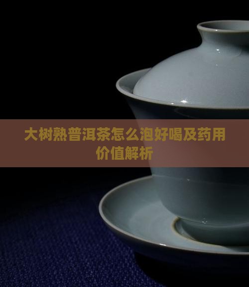 大树熟普洱茶怎么泡好喝及药用价值解析
