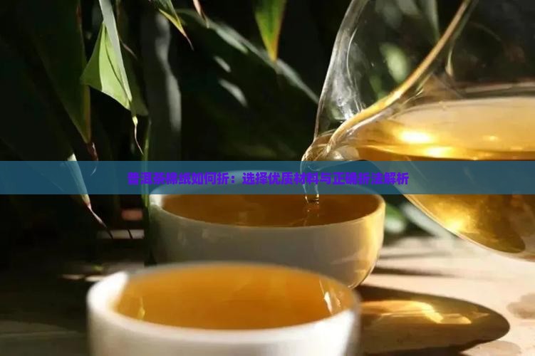 普洱茶棉纸如何折：选择优质材料与正确折法解析