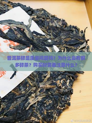 普洱茶碎是质量问题吗？为什么会有很多碎茶？购买时需要注意什么？