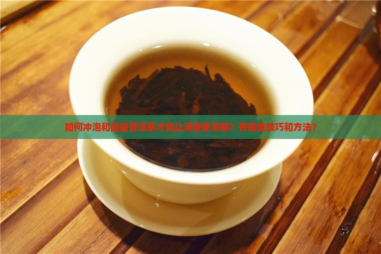 如何冲泡和品鉴普洱茶才能让汤香更浓郁？有哪些技巧和方法？