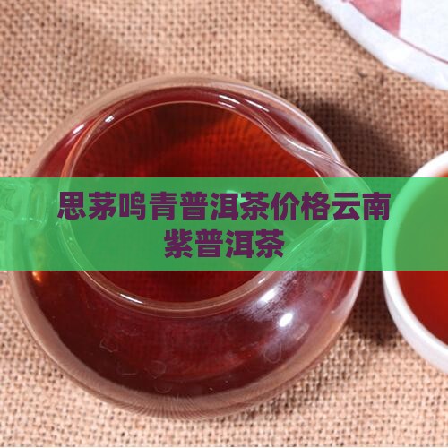 思茅鸣青普洱茶叶云南紫茶