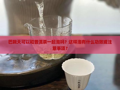 巴戟天可以和普洱茶一起泡吗？这样泡有什么功效或注意事项？